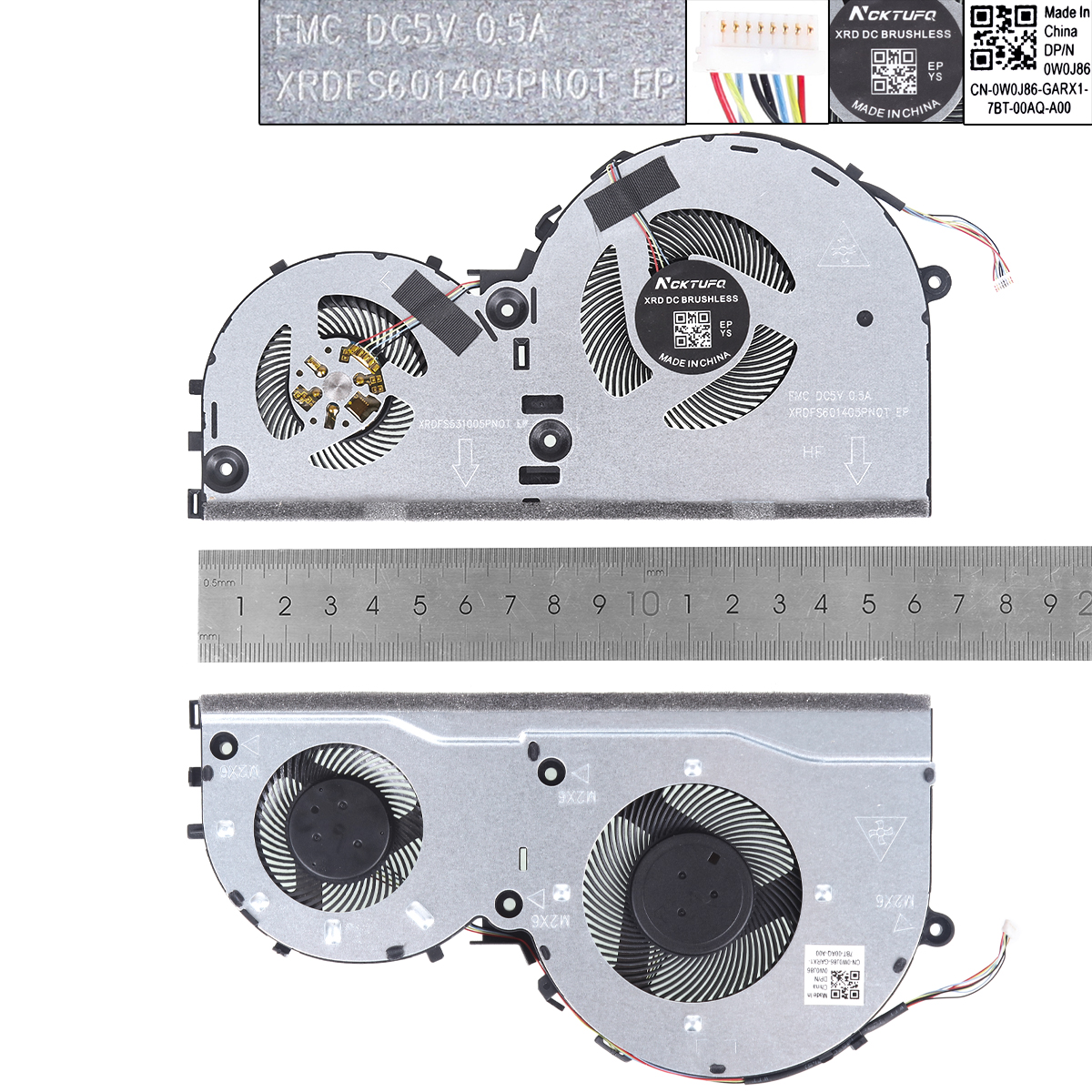 Picture of New Replacement CPU Cooling Fan For LENOVO L330-15ICH 17ICH（High copy）. N/A Layout